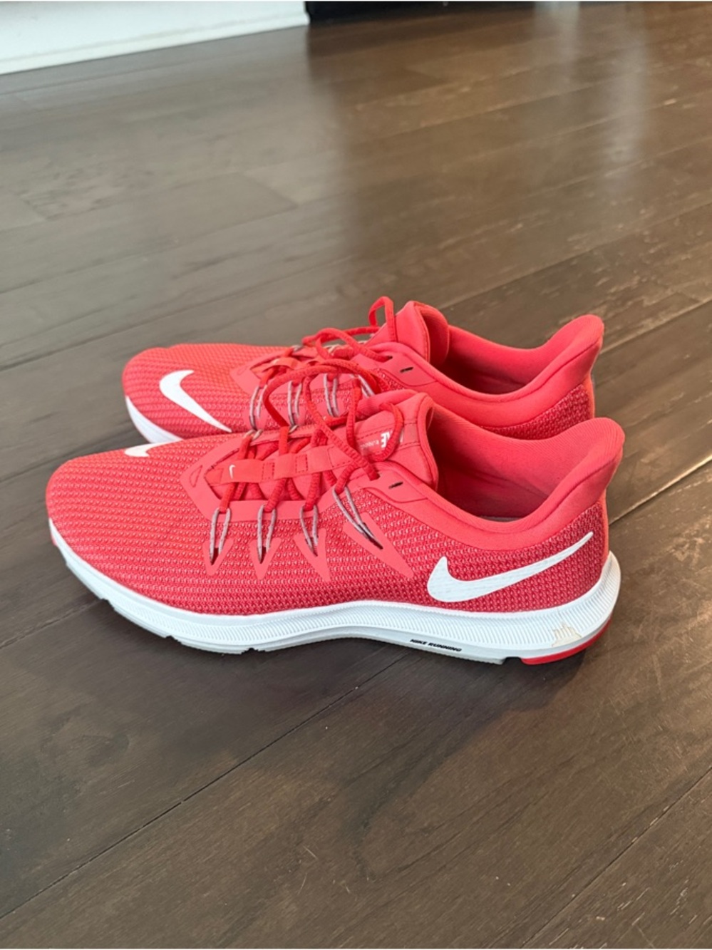 NEW Nike Red Running Sneakers with White Swoosh